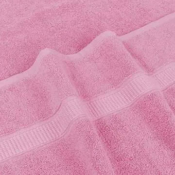 Utopia Towels - Luxurious Jumbo Bath Sheet 2 Piece - 600 GSM (35X70 Inches) 100% Ring Spun Cotton - Highly Absorbent and Quick Dry Extra Large Bath Towel - Super Soft Hotel Quality Towel (Pink)