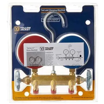 Yellow Jacket 42001 Manifold with Color-Coded Gauges