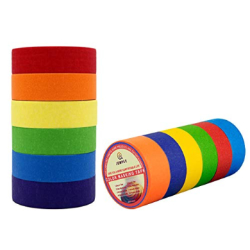 JONYEE Colored Masking Tape Set for Arts Crafts Labeling