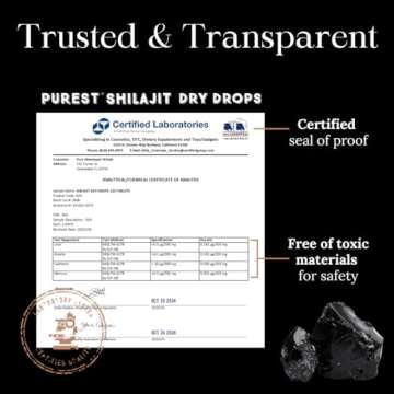 Pure Himalayan Shilajit Dry Drops, 100% Pure Natural Shilajit, Grade A, Max Potency 85+ Clean Trace Minerals & Fulvic Acid for Energy, Metabolism & Immune Support Supplement for Men & Women (120 tabs)