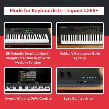 Nektar Impact LX88+ 88-Key USB MIDI Keyboard Controller