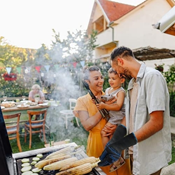 BBQ Oven Gloves 1472℉ Heat Resistant Silicone Non-Slip