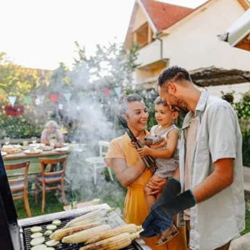 BBQ Oven Gloves 1472℉ Heat Resistant Silicone Non-Slip