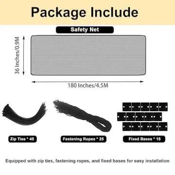 Banister Guard Balcony Safety Net for Kids and Pets 15ft