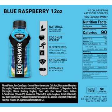 BODYARMOR Sports Drink Sports Beverage, Blue Raspberry, Natural Flavors With Vitamins, Potassium-Pac...