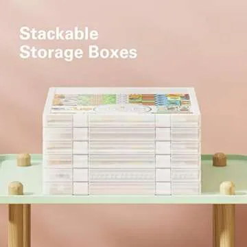 iBune 12x12 Scrapbook Paper Storage Box - 6 Pack