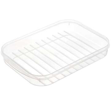 yarlung 6 Pack Bacon Keeper for Refrigerator, Deli Meat Saver Container with Airtight Lid, Cold Cuts Fridge Food Storage, 2 Serving Tongs