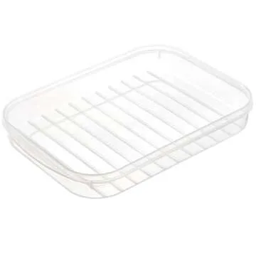 yarlung 6 Pack Bacon Keeper for Refrigerator, Deli Meat Saver Container with Airtight Lid, Cold Cuts Fridge Food Storage, 2 Serving Tongs