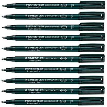 Lumocolor Quick-drying Fine Point Permanent Markers, Black