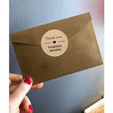 Thank You Stickers for Small Business Support - 500 Pack
