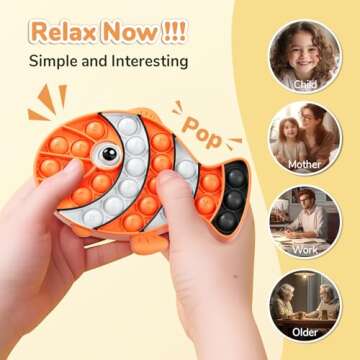 3 Pack Push Bubble Fidget Sensory Toys, Sensory Fidget Poppers Push Bubble Toy, Silicone Squeeze Aut...