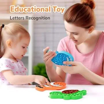 3 Pack Push Bubble Fidget Sensory Toys, Sensory Fidget Poppers Push Bubble Toy, Silicone Squeeze Autism Anxiety Stress Relief Popping Toys for Kids