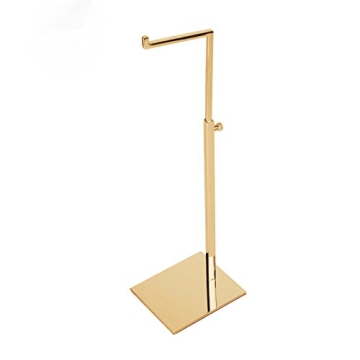 Elegant Gold Stainless Steel Handbag Display Stand - Adjustable & Versatile