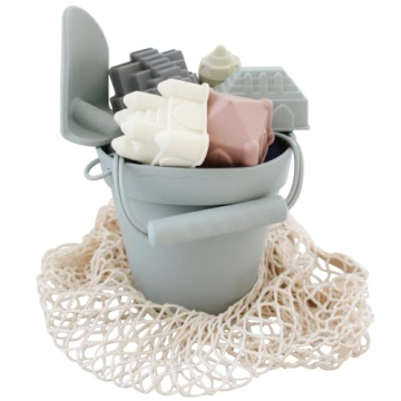 Tate + Jane - Silicone Beach Toys, Sand Castle Molds, Accessories for Kids, Travel Beach Bag, Shovel...