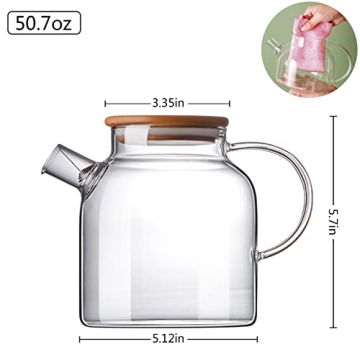 Durable Glass Teapot - Stylish and Functional Design