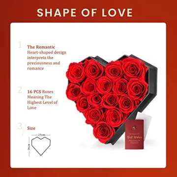 IVWVI Preserved Rose - Gifts for Her,16 PCS Preserved Flowers Immortal Roses Regalos para Mama Mom Gifts Women Gifts for Christmas Eternal Rose Valentines Day Gifts Girlfriend Gifts Grandma Gifts