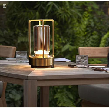 Stylish Rechargeable Metal Table Lamp for Indoor/Outdoor