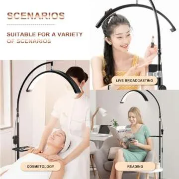 Aiexcxs Eyelash LED Floor Light: Perfect Illumination for Beauty and Content Creators