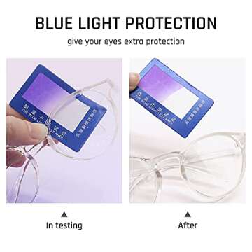 TOREGE Safety Glasses, Anti Fog Safety Glasses with Eye Protection Clear Lens Stylish Blue Light Blocking Glasses Light And Comfortable,Protective Eyewear Glasses For Nurses(Transparent)
