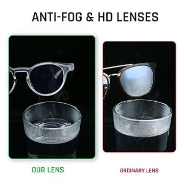 TOREGE Safety Glasses, Anti Fog Safety Glasses with Eye Protection Clear Lens Stylish Blue Light Blocking Glasses Light And Comfortable,Protective Eyewear Glasses For Nurses(Transparent)