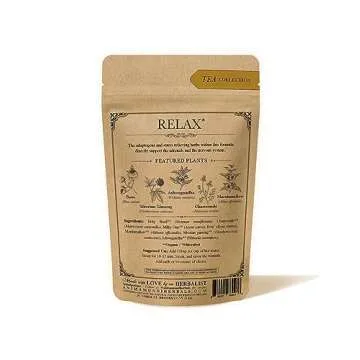 Anima Mundi Calm Stress Relief Tonic Tea - Loose Herbal Blend Tea with Chamomile, Rose and Ashwagand...