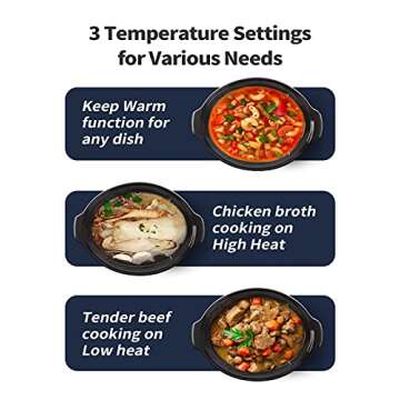 KOOC 8.5-Quart Programmable Slow Cooker for Easy Cooking