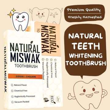 NaturalMiswak Sticks for Teeth - Eco-Friendly & Portable Oral Care