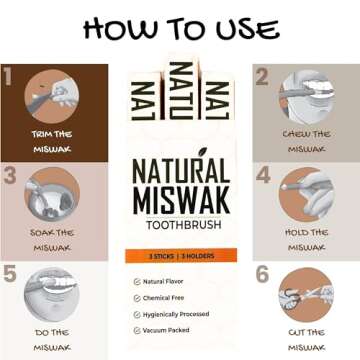 Natural Miswak Sticks - Eco-Friendly Toothbrush Alternative