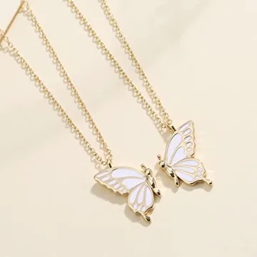 Butterfly Friendship Necklace for Best Friends