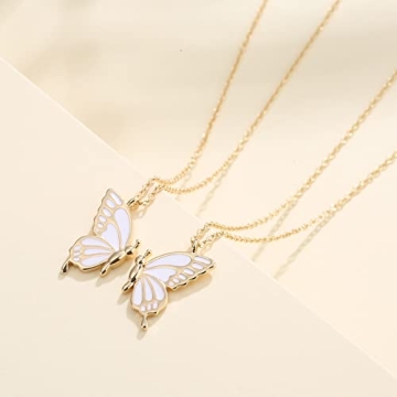 Butterfly Friendship Necklace for Best Friends