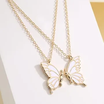 Butterfly Friendship Necklace for Best Friends