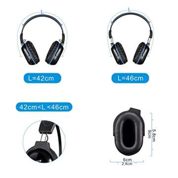 SIMOLIO Infrared Headphones for Car DVD, Universal 2 Channel IR Headphones for Honda Odyssey, uConnect Chrysler Pacifica, Town & Country, GMC Yukon, Wireless Headsets for TV, Outdoor Movie, 3 Pack