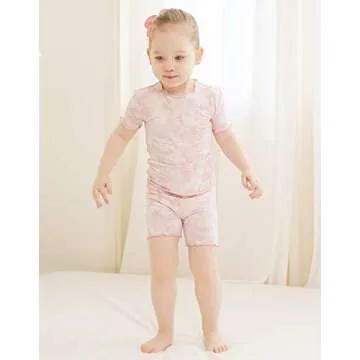 VAENAIT BABY Infant Toddler Kids Junior Soft Bamboo Pajamas Tie Dye Short Summer Pjs 2pcs Set 6M-12Y