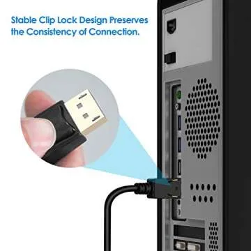 Rankie DisplayPort (DP) to HDMI Cable, 4K Resolution Ready, 6 Feet (Black)