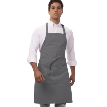 Chef Works Unisex Butcher Apron - Durable Kitchen Essential, Grey, One Size