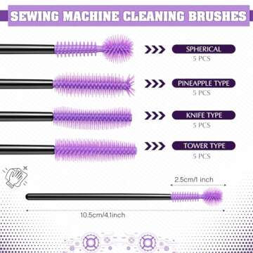 RimCereal 20 Pcs Nook and Cranny Cleaning Brushes for Sewing Machines