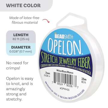 The Beadsmith Opelon Beading Cord – Stretchy Fiber for Jewelry