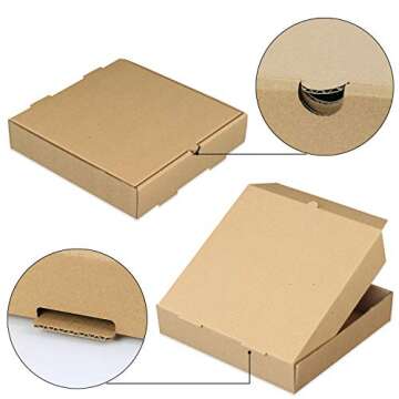 15 Pcs Lainrrew Kraft Corrugated Pizza Boxes
