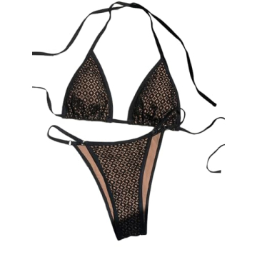 Stylish GORGLITTER Women's G String Thong Bikini Set for Ultimate Confidence in Summer Swimwear