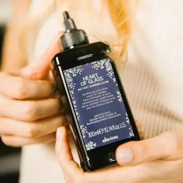 Davines Heart of Glass Instant Bonding Glow, Reinforcing Shine Serum, Lightweight Treatment for Blonde And Color-Treated Hair, 10.14 Fl. Oz.