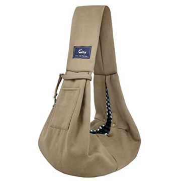 CUBY Dog and Cat Sling Carrier - Hands Free Reversible Pet Papoose Bag - Soft Pouch and Tote Design ...