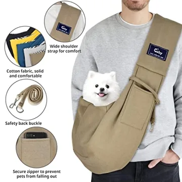 Cuby Adjustable Pet Sling Carrier for Small Dogs and Cats