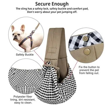 Cuby Adjustable Pet Sling Carrier for Small Dogs and Cats