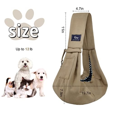 Cuby Adjustable Pet Sling Carrier for Small Dogs and Cats