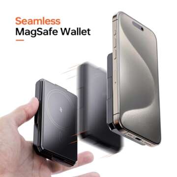 Magnetic Wallet with RFID Blocking | X-Pocket for MagSafe Wallet| Magnetic Card Holder & Phone Stand | Heavy Duty Magnetic Phone Wallet | Splash-proof MagSafe Wallet for iPhone 16/15/14/13 Series