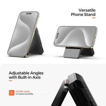 Magnetic Wallet with RFID Blocking | X-Pocket for MagSafe Wallet| Magnetic Card Holder & Phone Stand | Heavy Duty Magnetic Phone Wallet | Splash-proof MagSafe Wallet for iPhone 16/15/14/13 Series