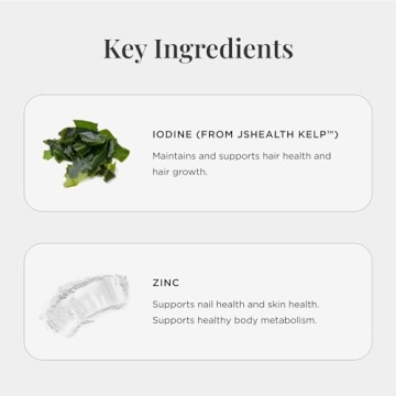 JSHealth Hair Growth Vitamins with Zinc & Iodine