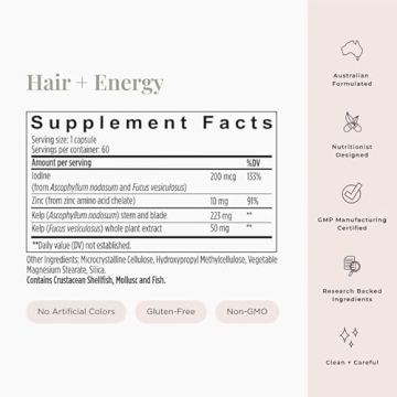 JSHealth Hair Growth Vitamins with Zinc & Iodine