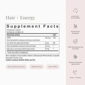 JSHealth Hair Growth Vitamins with Zinc & Iodine