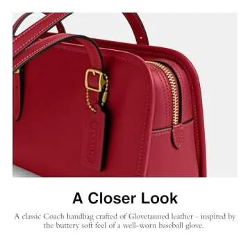 Elegant COACH Swing Zip Handbag in Ruby for Everyday Use